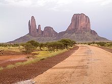 The Hand of Fatima rock massif near Hombori