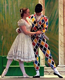 Harlekin und Akelei