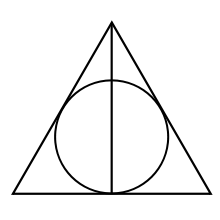 The symbol of the Deathly Hallows