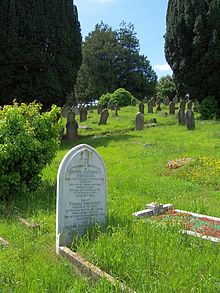 Das Grab von Heaviside auf dem Friedhof von Paignton
