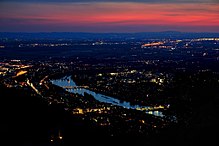 View of Heidelberg from the Königstuhl at night