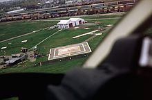 En helikopterflygplats vid Niagarafallen, Ontario, Kanada  