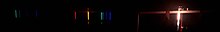 Spectrum of a helium gas discharge