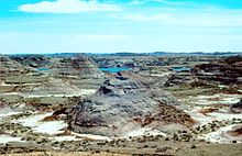 The Hell Creek Formation, exposed at Ft. Peck Reservoir.