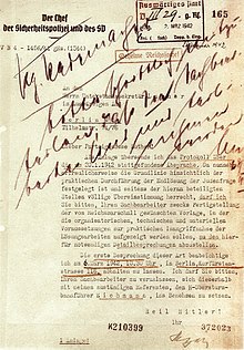 Invitation to the follow-up conference on 6 March 1942