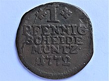 Hildesheim Pfennig, value side