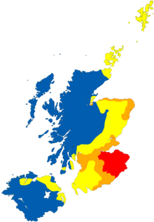 La crescita e la distribuzione degli scozzesi in Scozia e nell'Ulster:      Old English dall'inizio del 9° secolo nella parte settentrionale del regno anglosassone di Northumbria, ora parte della Scozia Early Scots dall'inizio del 15° secolo Modern Scots dalla metà del 20° secolo