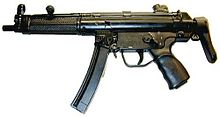 Samopal Heckler &amp; Koch MP5: oblíbený u strážců zákona a armády.  