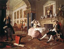 Huwelijk à-la-mode , 1743 (scène twee van zes)
