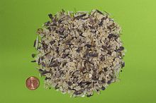 Horn shavings are obtained from crushed horn of slaughtered cattle.