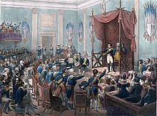 Homage of the Princes of the Rhine Confederation (coloured lithograph by Charles Motte 1785-1836)