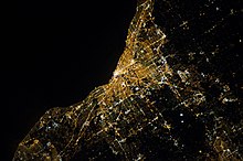 Satellite image of Cleveland.