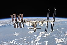 Международната космическа станция, видяна от космически кораб "Союз  
