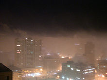 Freezing fog in Winnipeg at -40 °C.