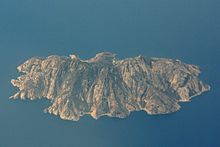 Aerial view of the island