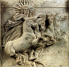 Heliosas savo keturių žirgų vežime (III a. pr. m. e.)