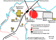 Area of interest of the Auschwitz concentration camp (about 40 square kilometres)