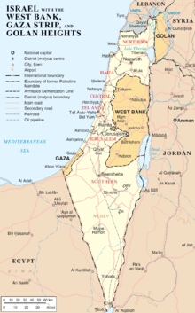 Israele e la Cisgiordania, la Striscia di Gaza e le alture del Golan.