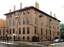 The Gardner Museum, 2018. main entrance on the left, Palace Road side entrance on the right.