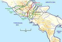 German Defence Lines in Lower Italy, Sept. 1943 - March 1944