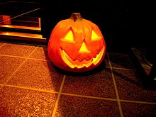 En venligt anset Jack-o'-lanterne