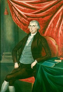 Idősebb James Madison ezredes portréja.
