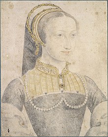 Portret Jeanne d'Albret pędzla artysty ze szkoły Francois Cloueta, 2 ćw. XVI w.