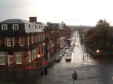 Vedere dinspre gara Kilmarnock spre John Finnie Street.  