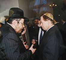 Václav Havel a Karol Sidon (vlevo), jeho přítel a pozdější vrchní český rabín