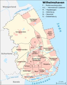 Map with the city structure