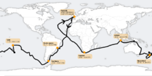 Course of the first voyage to the South Seas, 1768-1771