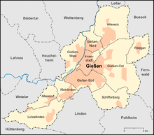 Statistical districts of Gießen