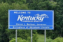 Border sign, Interstate 65