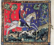 Giovanni a caccia di cervi, da De Rege Johanne.