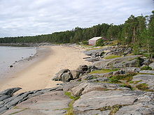Kysten af Onega-bugten på øen Kiy
