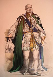 Prens Augustus Frederick, Sussex Dükü, Thistle Nişanı Şövalyesi cübbesi içinde