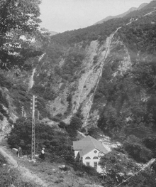 Powerhouse of the Morobbia power plant in Giubiasco