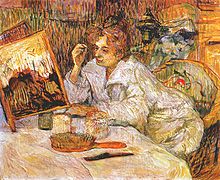 Henri de Toulouse-Lautrec: donna che usa i cosmetici, 1889