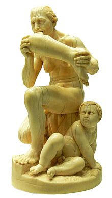 Leonhard Kern: Comedor de hombres, escultura de ébano, alrededor de 1650