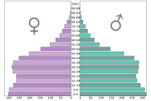 Age pyramid in 1000 inhabitants
