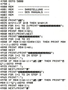 Excerpt from a BASIC listing