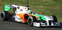 Liuzzi testing the Force India car