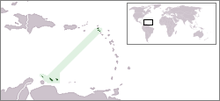 Ubicación de las Antillas Neerlandesas
