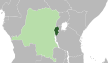 Ruanda-Urundi (verde oscuro) representada dentro del imperio colonial belga (verde claro), 1935.