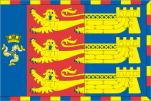 Esta bandera británica es un emblema que muestra imágenes confusas.  