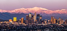 Downtown Los Angeles with Wilshire Grand Tower, the tallest building in the city