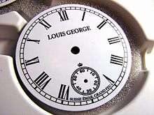 Wristwatch enameled tin dial