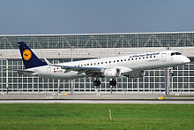 Embraer E195 společnosti Lufthansa Regional  