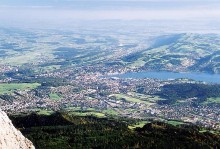 View of Lucerne from Mount Pilatus