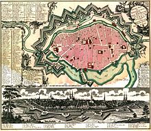 City map of Lübeck around 1750 (Matthäus Seutter)